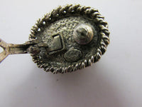 Vintage 1970s Gleaming Signed Gold and Silver Button Earrings - Thumbnail