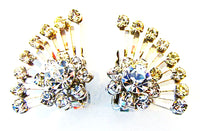 Sophisticated Coro Mid-Century Diamante Necklace, Earrings, and Pin - Earrings - Thumbnail