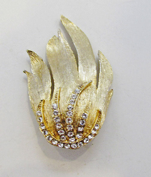Vintage 1960s Unique Avant-Garde Abstract Rhinestone Pin