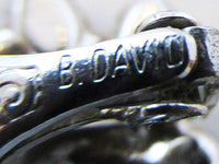 B. David Vintage Mid-Century Diamante and Pearl Designer Earrings - Signature - Thumbnail