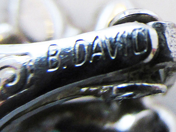 B. David Vintage Mid-Century Diamante and Pearl Designer Earrings - Signature