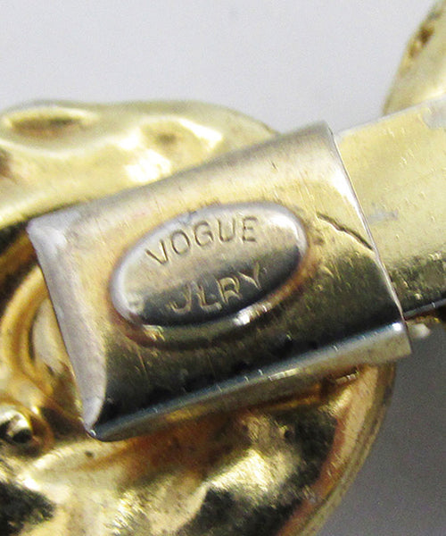 Vogue Vintage 1960s Avant-Garde Jade and Coral Diamante Necklace - Signature