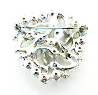 Vintage Costume Jewelry 1950s Mid-Century Diamante and Pearl  Pin - Back - Thumbnail