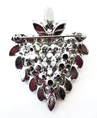 Weiss 1950s Designer Jewelry Magnificent Mid-Century Diamante Leaf Pin