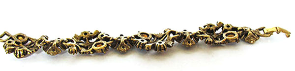 Hollycraft Vintage Jewelry 1950s Multi-Colored Diamante Bracelet - Back
