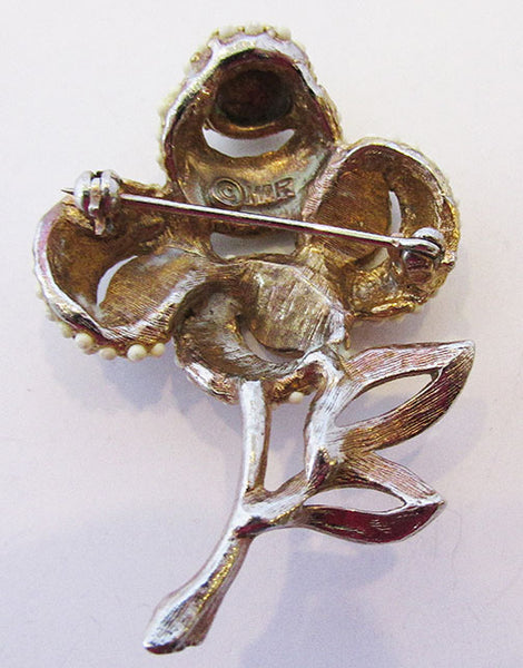 Har Vintage Mid Century 1950s Dainty Floral Pin