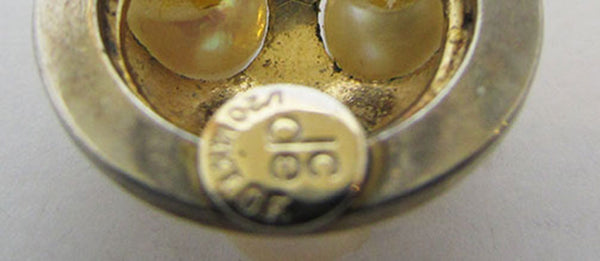 DCE 1950 Vintage Jewelry Dainty Gold Filled Pearl Pendant and Earrings - Signature