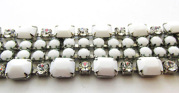 Weiss Vintage Costume Jewelry 1950s Mid-Century Diamante Bracelet - Close Up
