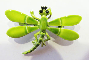 JJ Vintage Retro Adorable Enameled Figural Dragonfly Pin