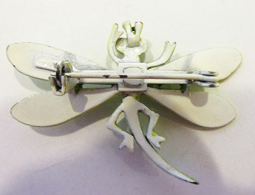 JJ Vintage Retro Adorable Enameled Figural Dragonfly Pin