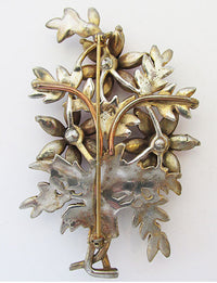 Vintage Retro 1930s Dramatic Floral Bouquet Pin - Thumbnail