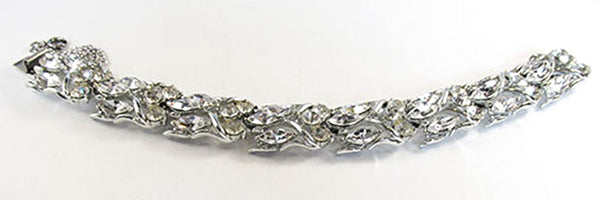 Francois (Coro) Vintage Jewelry 1950s Glamorous Diamante Link Bracelet - Front