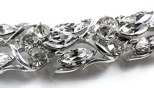 Francois (Coro) Vintage Jewelry 1950s Glamorous Diamante Link Bracelet - Close Up
