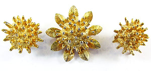Castlecliff Vintage Jewelry Mid-Century Avant-Garde Pin and Earrings