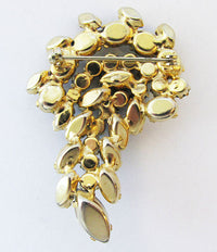 Vintage 1950s Gorgeous Mid Century Shades of Blue Floral Pin - Thumbnail