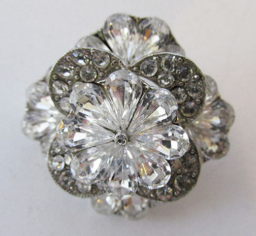 Vintage 1940s Retro Extraordinary Three Dimensional Floral Pin