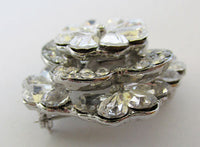 Vintage 1940s Retro Extraordinary Three Dimensional Floral Pin - Thumbnail