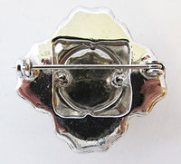 Vintage 1940s Retro Extraordinary Three Dimensional Floral Pin - Thumbnail