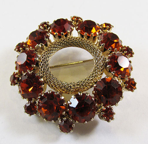 Weiss Vintage 1950s Eye-Catching Mid Century Mesh Circle Pin