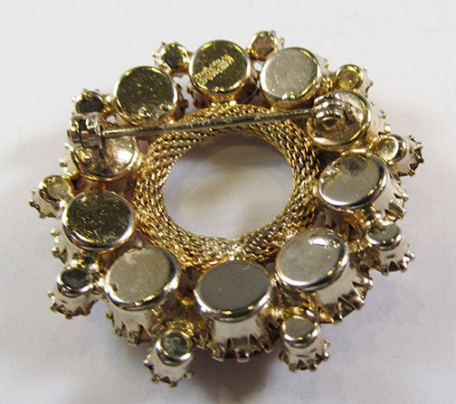 Weiss Vintage 1950s Eye-Catching Mid Century Mesh Circle Pin