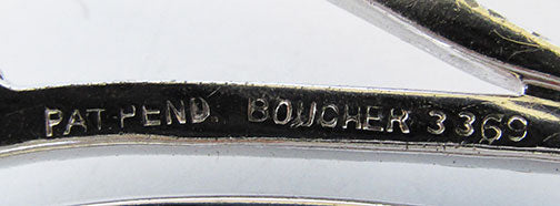 Boucher Vintage 1950s Minimalist Rhinestone Ribbon Pin