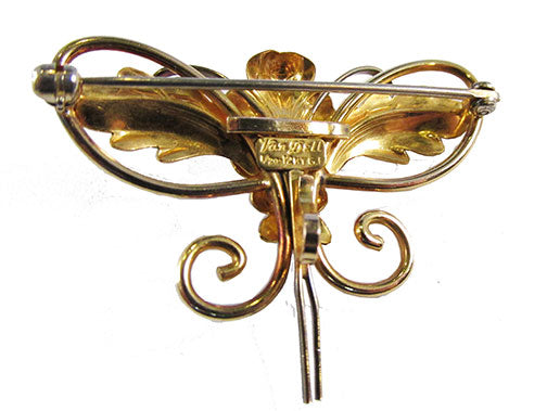 Van Dell Vintage 1940s Distinctive Gold Filled Pin/Pendant