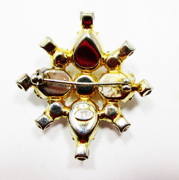 Weiss Vintage 1950 Designer Iridescent Mid-Century Aurora Borealis Pin - Back