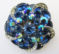 Vintage 1950s Mid Century Dramatic Floral Swirl Pin - Thumbnail