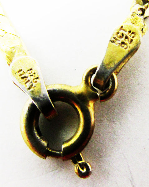 Vintage 1980s Geometric Contemporary Citrine CZ  and Vermeil Pendant - Mark
