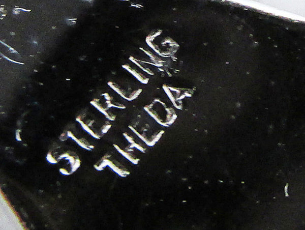 Theda 1940s Vintage Jewelry Gorgeous Sterling and Gemstone Leaf Pin - Signature