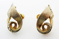 Lisner 1950s Distinctive Mid-Century Designer Diamante Earrings - Front - Thumbnail