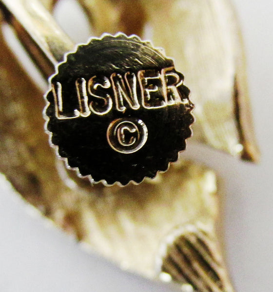 Lisner 1950s Distinctive Mid-Century Designer Diamante Earrings - Signature