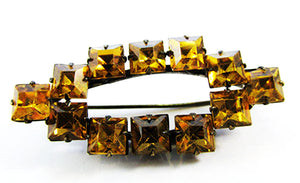 Czechoslovakian 1920s European Vintage Jewelry Art Deco Diamante Pin - Front