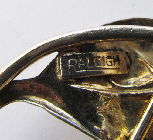 Raleigh Vintage Elegant Retro Gold Filled Sterling Floral Bouquet Pin