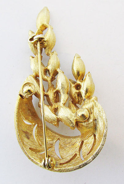Vintage 1960s Stunning Elegant Rhinestone Floral Pin