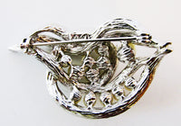 Ledo (Policini) 1950s Mid-Century Designer Diamante and Pearl Pin - Back - Thumbnail