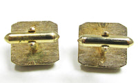 Vintage 1960s Mid-Century Men's Diamante Geometric Cufflinks - Back - Thumbnail