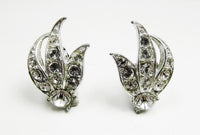 Signed 1960s Sarah Coventry Sparkling Designer Diamante Earrings - Front - Thumbnail
