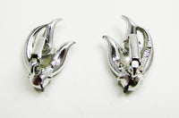 Signed 1960s Sarah Coventry Sparkling Designer Diamante Earrings - Back - Thumbnail