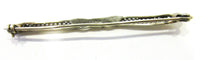 Antique/Vintage Jewelry 1910s Edwardian RhinestioneSterling Bar Pin - Back - Thumbnail