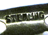 Antique/Vintage Jewelry 1910s Edwardian RhinestioneSterling Bar Pin - Mark - Thumbnail