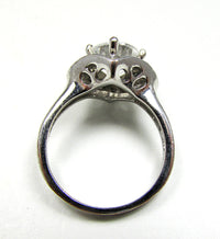 Eye-Catching 1980s Vintage Contemporary Style CZ Fashion Ring - Side - Thumbnail
