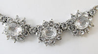 Bogoff Vintage 1950s Exquisite Mid Century Rhinestone Floral Necklace - Thumbnail