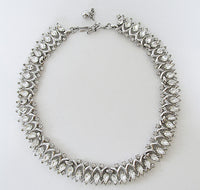 Trifari Vintage Exquisite 1950s Mid Century Rhinestone Link Necklace - Thumbnail