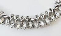 Trifari Vintage Exquisite 1950s Mid Century Rhinestone Link Necklace - Thumbnail