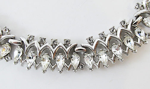 Trifari Vintage Exquisite 1950s Mid Century Rhinestone Link Necklace