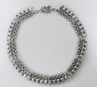Trifari Vintage Exquisite 1950s Mid Century Rhinestone Link Necklace - Thumbnail
