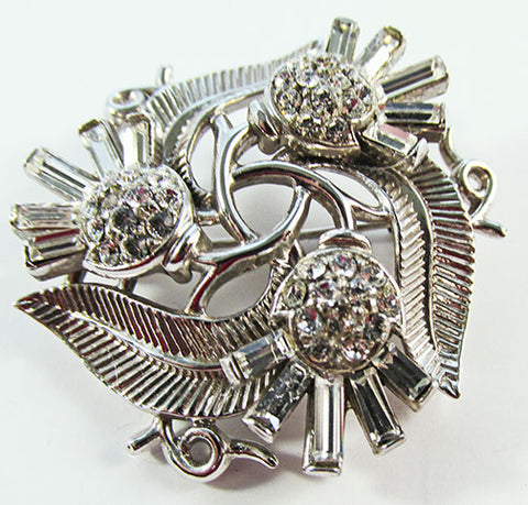 Crown Trifari Vintage 1950s Book Piece Iconic Thistle Pin
