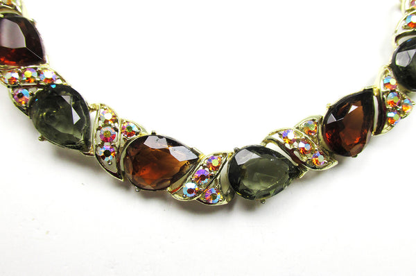 1950s Vintage Jewelry Dramatic Mid-Century Iridescent Bracelet - Close Up