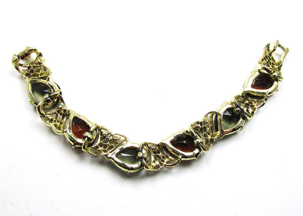1950s Vintage Jewelry Dramatic Mid-Century Iridescent Bracelet - Back